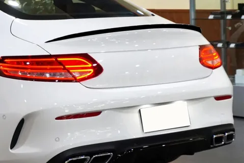 Спойлер за багажник за Mercedes C-Class W205 (2014-2019) - AMG Design - купе - черен гланц