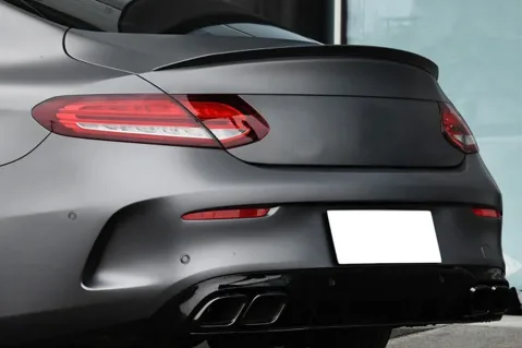 Спойлер за багажник за Mercedes C-Class W205 (2014-2019) - AMG Design - купе - черен гланц