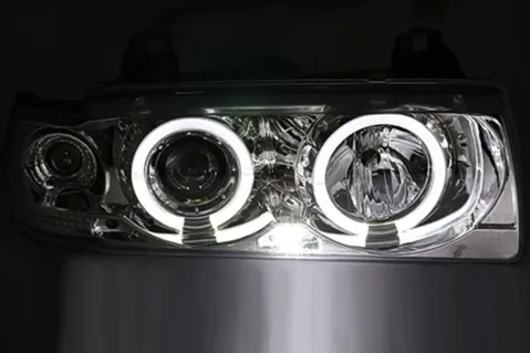 Кристални фарове ANGEL EYES за BMW 3 Серия E36 (1991-1999) - хром - седан