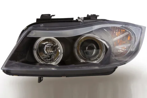 Кристални фарове ANGEL EYES за BMW 3 Серия E90 (2005-2008) - черни