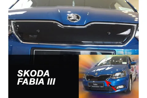 Зимен дефлектор (протектор) за решетка HЕКО за Skoda Fabia (2015-2018) - upper