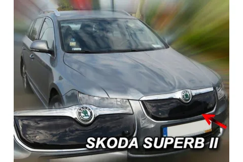 Зимен дефлектор (протектор) за решетка HЕКО за Skoda Superb (2008-2013) - upper