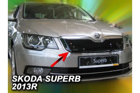 Зимен дефлектор (протектор) за решетка HЕКО за Skoda Superb (2013-2015) - upper