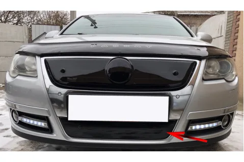 Зимен дефлектор (протектор) за решетка HЕКО за VW Passat B6 (2005–2010) - down