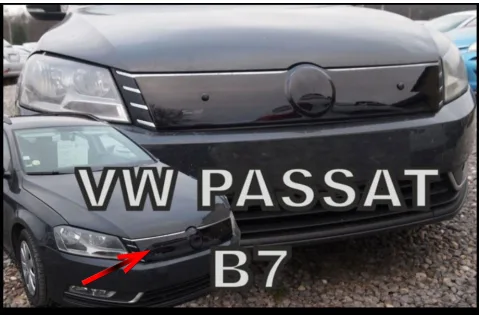 Зимен дефлектор (протектор) за решетка HЕКО за VW Passat B7 (2010–2014) - upper