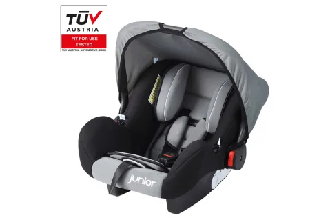 Бебешко столче за кола с дръжка Petex Junior - Bambini - сив цвят