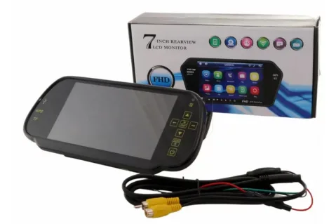 Огледало с цветен 7" LCD дисплей с USB вход и Bluetooth