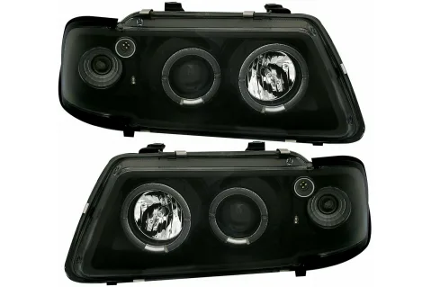 Кристални фарове ANGEL EYES за Audi A3 8L (1996-2000) - черни - модел 2