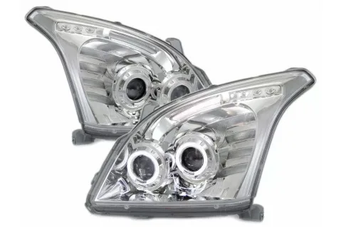 Кристални фарове ANGEL EYES за Toyota Land Cruiser  J120 (2003-2009)  - хром