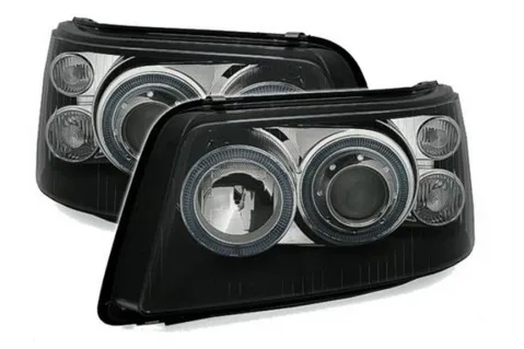 Кристални фарове ANGEL EYES за VW Transporter T5 (2003-2009) - черни