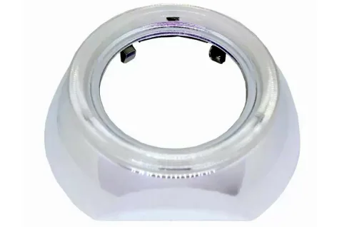 Капачка за лупа 2.5" полукръгла хром с място за ангелски очи D=13cm