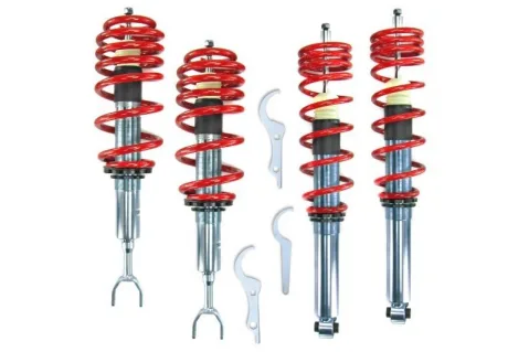 Спортно / Регулируемо окачване за Audi A4 B5 (1995-2001) - Червени пружини - ( COILOVERS )