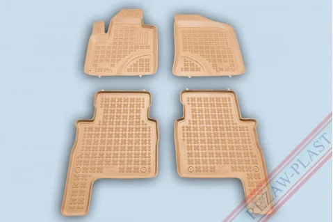 Гумени стелки Rezaw-Plast за Hyundai Santa Fe (2005-2012) - тип леген - Бежови