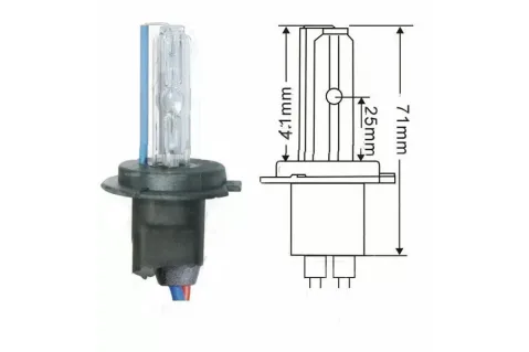 Ксенонова крушка Н7C 6000K 35W - скъсена