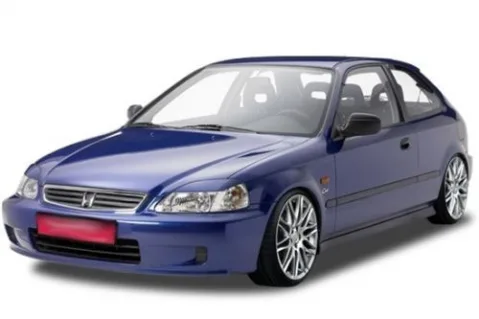 Вежди за фарове за Honda Civic (2001-2003) - Черни