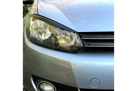 Вежди за фарове за VW Golf 6 (2008–2013) - черен гланц