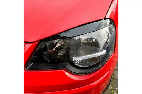 Вежди за фарове за VW Polo (2005-2009) - черен гланц